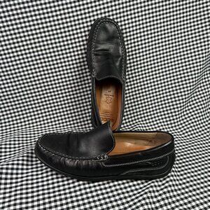 ECCO Classic Moc Black Leather Slip On Driving Loafers Size EU 44 / US 10.5